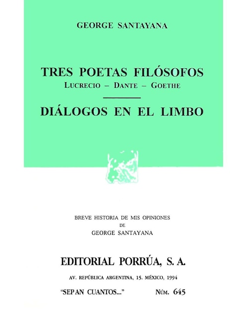 Tres Poetas Filósofos Lucreciodante Goethe (Sc645)