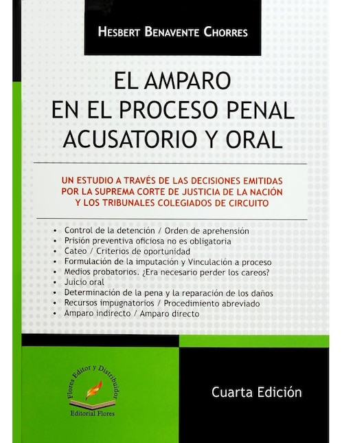 Imagen de producto El Amparo en el Proceso Penal Acusatorio y Oral