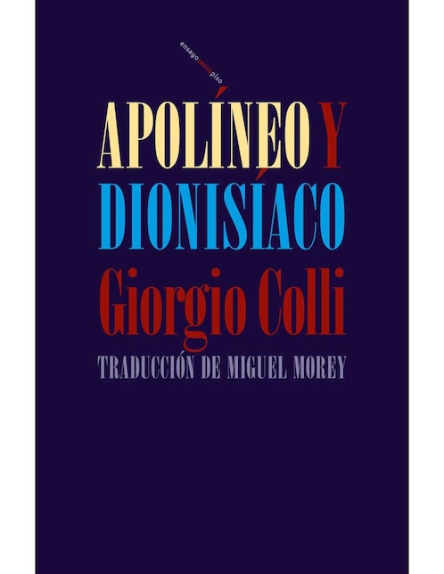 Imagen de producto Libro Apolineo y Dionisiaco