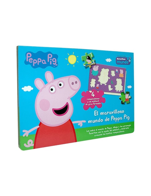 Libro rompecabezas Libro + Esténcil, El Maravilloso Mundo De Peppa Pig