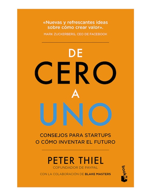 Libro De Cero A Uno de Thiel Peter 1