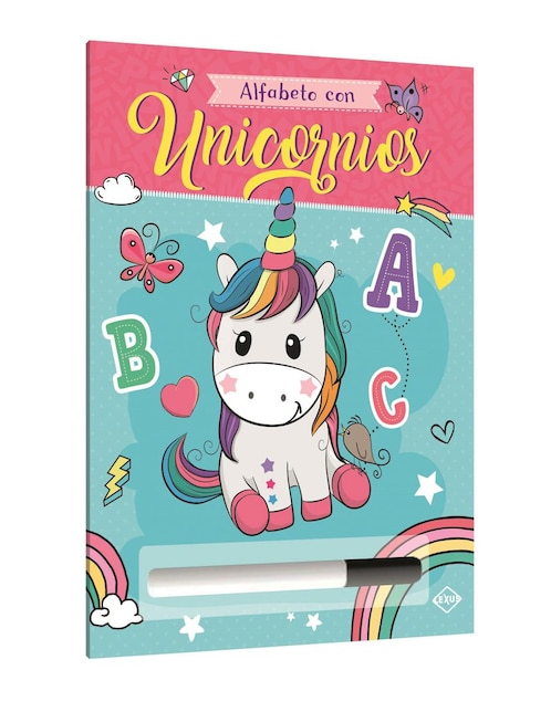 Libro + Plumón: Alfabeto Con Unicornios