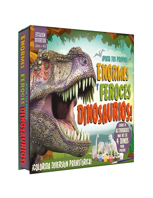 Libro Pinta tus propios y feroces dinosaurios de Lexus
