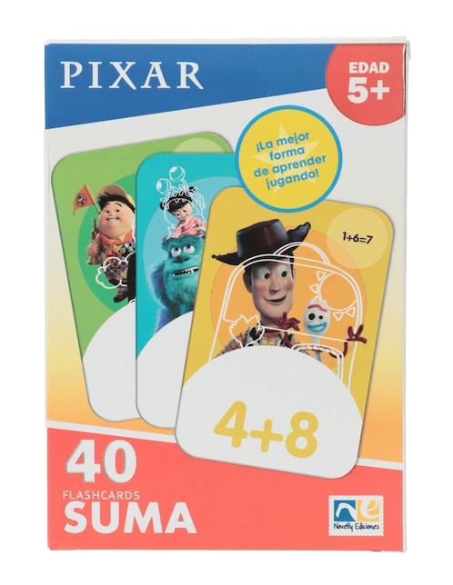 Tarjetas educativas Flashcards suma Pixar Novelty