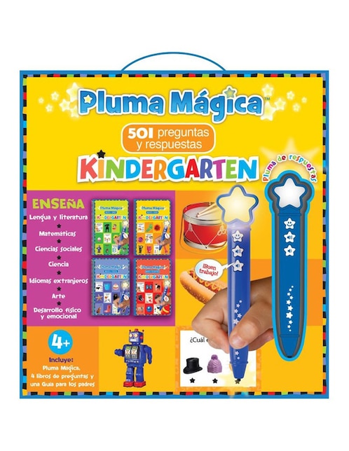 Set 4 libros Pluma mágica kindergarten de Pikids