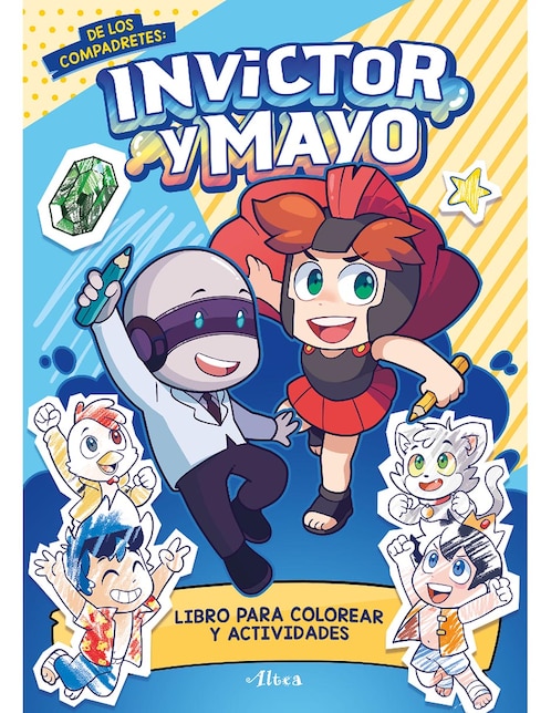 De Los Compadretes Invictor y Mayo libro para colorear y de actividades