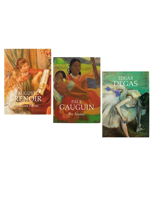 Set 3 libros de arte: Degas, Renoir y Gauguin