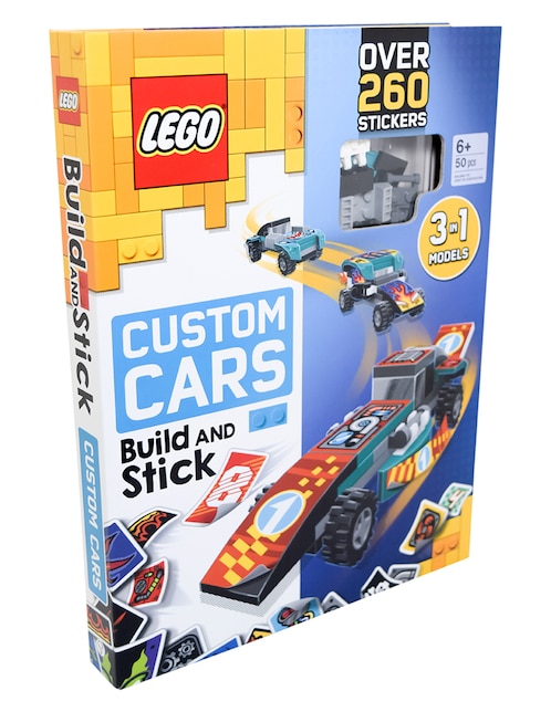Libro lego construye y pega superautos de carrera de Novelty