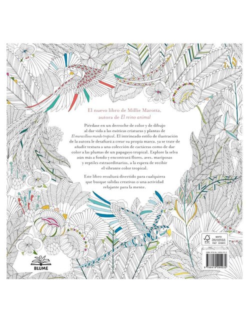 Libro El Maravilloso Mundo Tropical de Millie Marotta 2