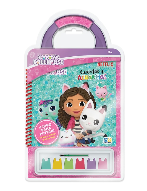 Libro Cuentos y acuarelas Gabby´s Dollhouse de Novelty
