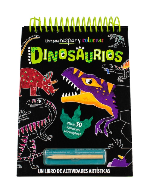 Libro para raspar y colorear dinosaurios de Silver Dolphin
