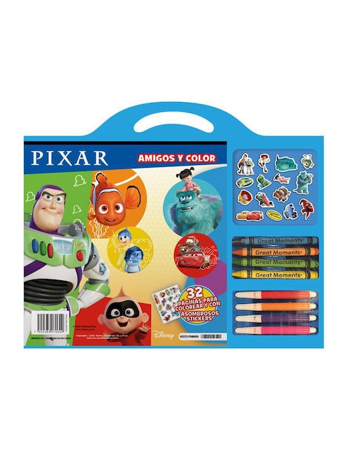 Libro para Colorear Disney Pixar 32 Páginas con Stickers y Accesorios de Great Moments Publishing