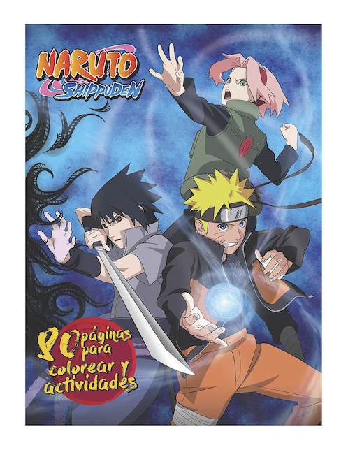 Libro para Colorear Naruto Shippuden 80 Páginas de Great Moments Publishing