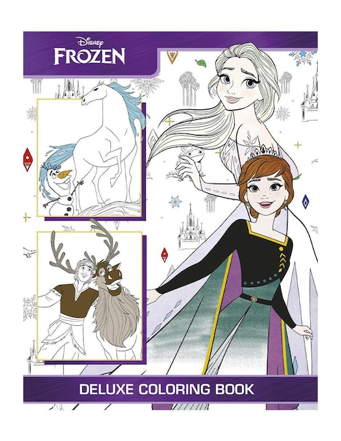 Libro Para Colorear Deluxe Frozen 80 Páginas de Great Moments Publishing
