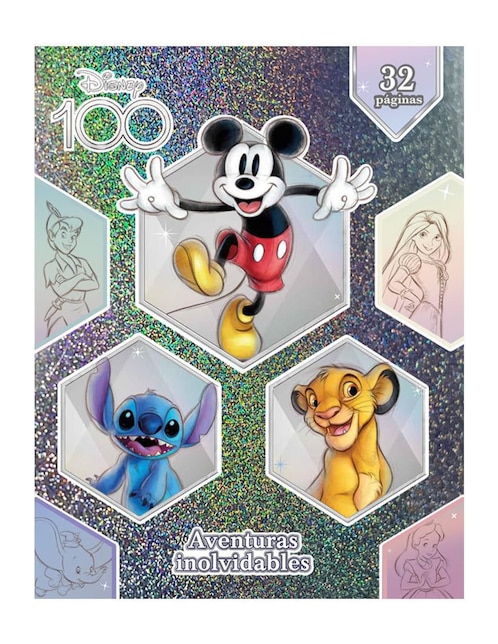 Libro para colorear con portada holográfica Disney 100 Clásicos de Great Moments Publishing