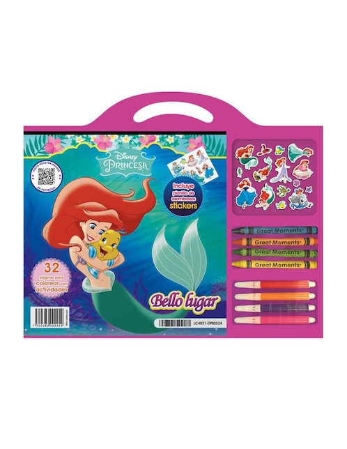 Libro para colorear Disney La Sirenita con stickers y accesorios de Great Moments Publishing
