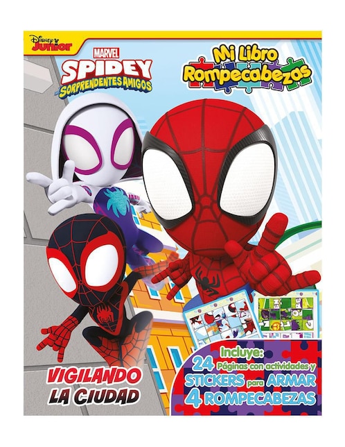 Libro de actividades con stickers y rompecabezas Marvel Spidey y Sus Sorprendentes Amigos de Great Moments Publishing