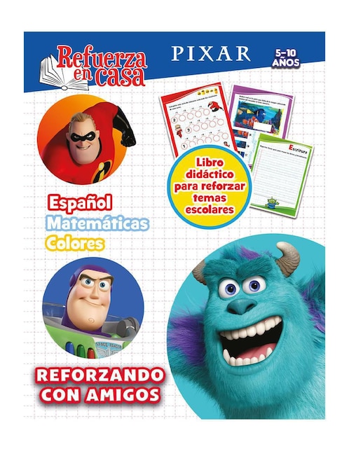 Libro Infantil Didáctico Con Actividades Pixar de Great Moments Publishing