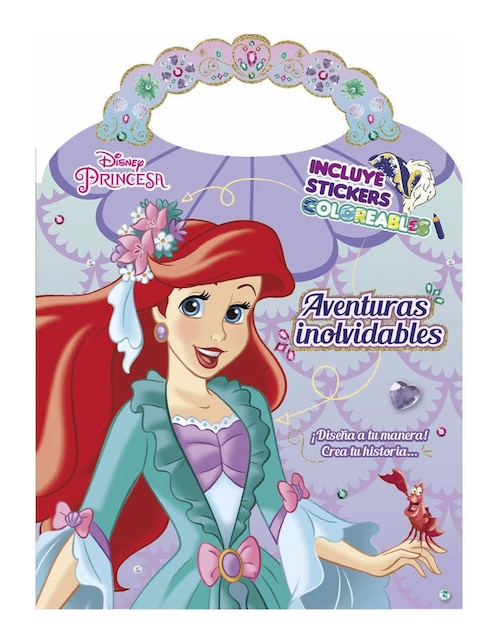 Libro para colorear Fashion Disney Princesa La Sirenita con stickers de Great Moments Publishing