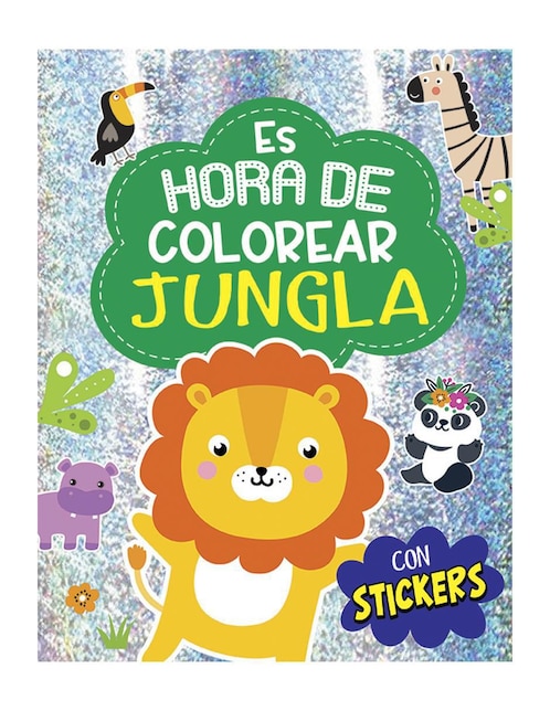 Libro para colorear Es Hora de Colorear Jungla con stickers de Great Moments Publishing