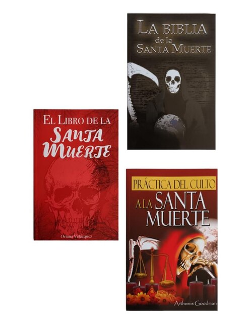 Set 3 libros Biblia de la santa muerte Practica del culto a la