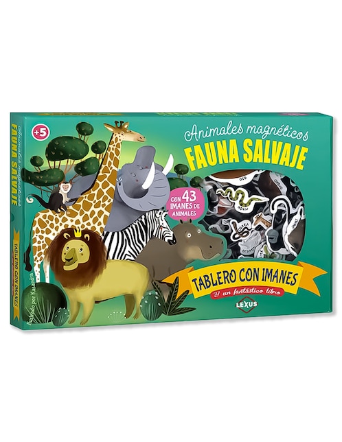 Animales magnéticos Fauna salvaje - tablero con imanes y un fantastico libro de Susaeta Ediciones