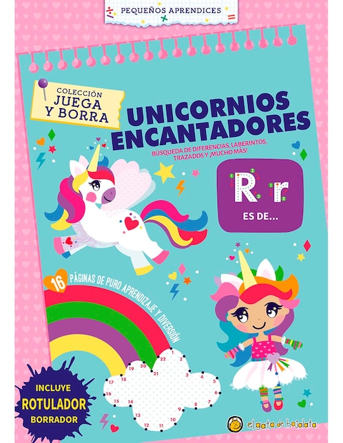 Libro Unicornios Encantados (Juega y Borra) de Editorial Guadal