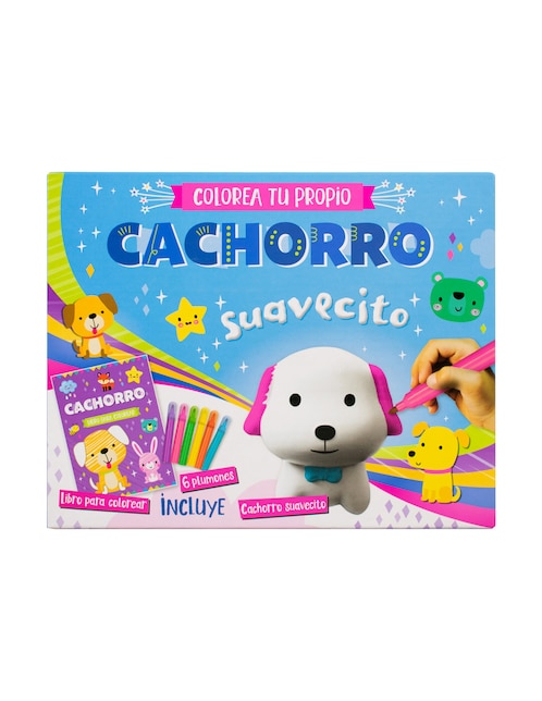Libro Colorea a tu propio cachorro suavecito de Silver Dolphin 1