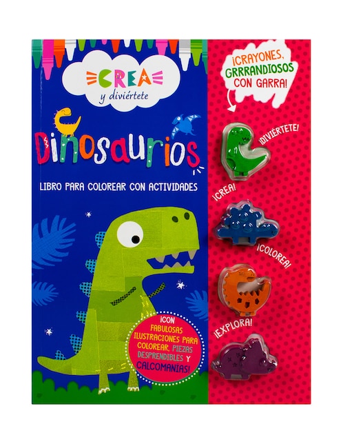 Libro Crea y diviertete: dinosurios de Silver Dolphin