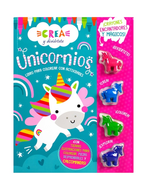 Libro Crea y diviértete: Unicornios de Silver Dolphin