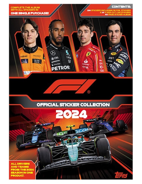 Álbum con estampas Topps de F1: Official Sticker Collection 2024