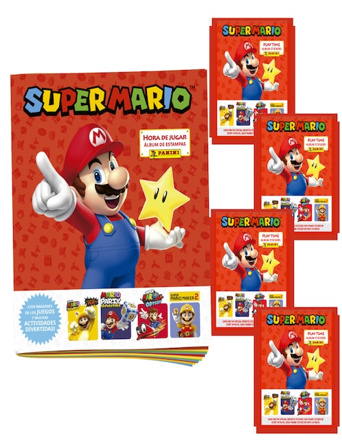 Álbum con estampas Panini Coleccionable de Mario Bros