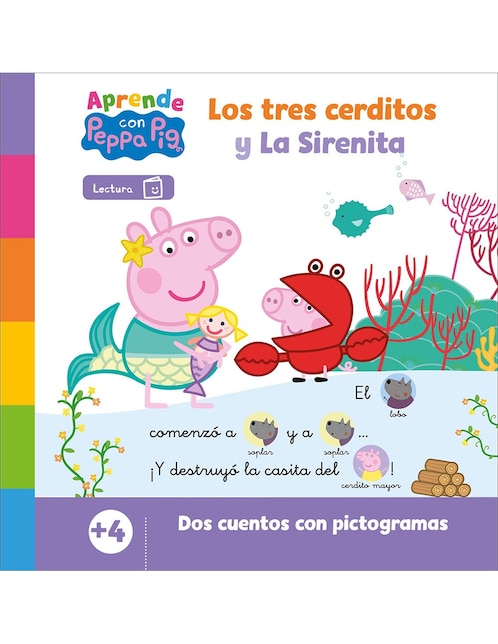 Libro Aprende Con Peppa Pig - Los Tres Cerditos Y La Sirenita de Eone Hasbro