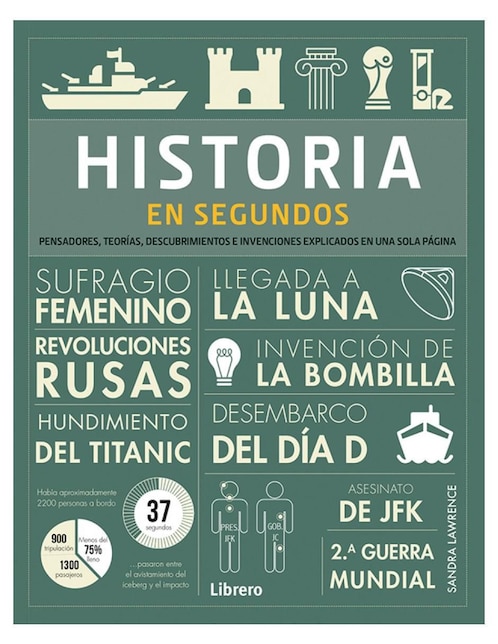 Libro Historia en segundos de Sandra Lawrence