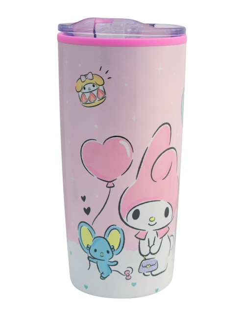 Termo de acero inoxidable My Melody con tapa a presión 500 ml 1