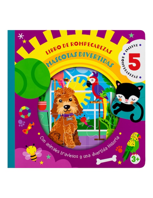 Libro de rompecabezas mascotas divertidas de Silver Dolphin 1
