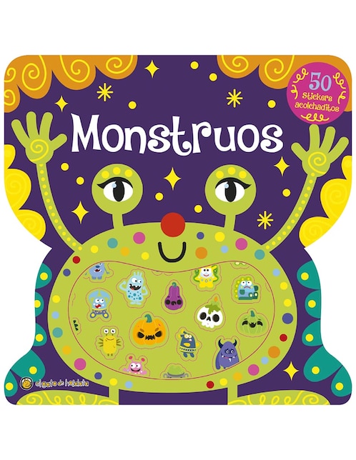 EL GATO DE HOJALATA Libro Monstruos. Stickers acolchaditos de El gato de hojalata