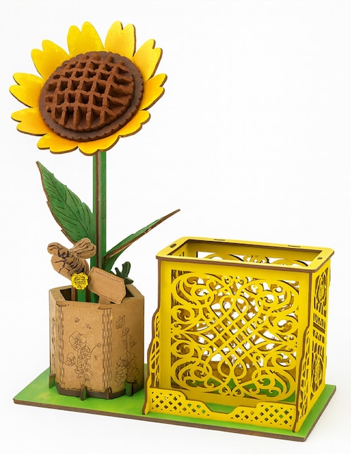 Rompecabezas 3D flores Coleccionable de girasol 85 piezas 1