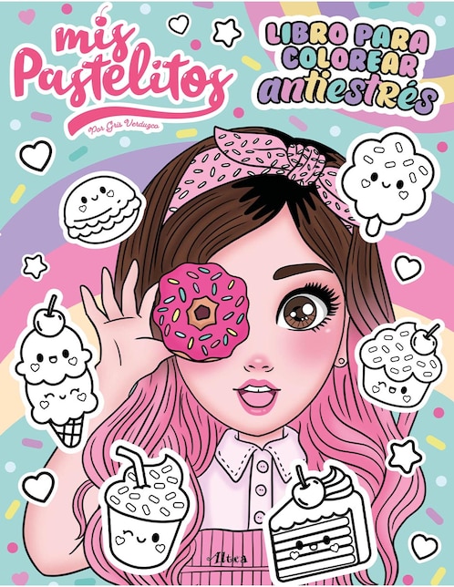 Mis Pastelitos - Libro para colorear antiestrés de Gris Verduzco