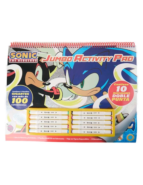 Libro para colorear con stickers Gigante de Aventuras y Retos