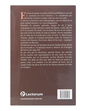 Libro Cuentos de terror de H. P. Lovecraft de Ricardo Guzmán Wolffer