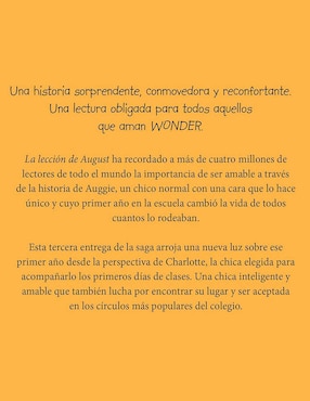 Libro Wonder. Charlotte tiene la palabra de R. J. Palacio