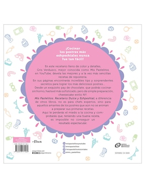 Libro Mis Pastelitos Recetario de Gris Verduzco