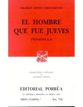 Libro El Hombre Que Fue Jueves Sc725