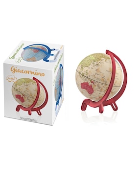 Mini globo terráqueo rojo carmín Tecnodidattica