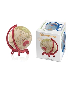 Mini globo terráqueo rojo carmín Tecnodidattica