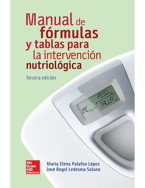 Imagen de producto Libro Manual de fórmulas y tablas para la intervención nutriológica