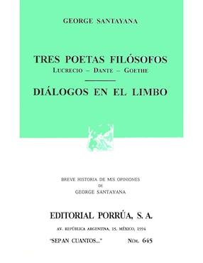 Tres Poetas Filósofos Lucreciodante Goethe (Sc645)