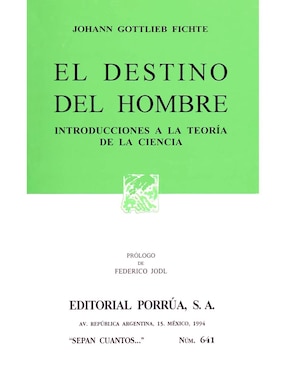 Imagen de producto Destino Del Hombre, El (Sc641)