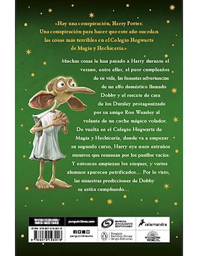 Libro Harry Potter y la Cámara Secreta de J. K. Rowling